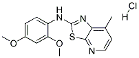 N-(2,4-DIMETHOXYPHENYL)-7-METHYL[1,3]THIAZOLO[5,4-B]PYRIDIN-2-AMINE HYDROCHLORIDE Struktur