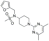 N-[1-(4,6-DIMETHYLPYRIMIDIN-2-YL)PIPERIDIN-4-YL]-N-(2-FURYLMETHYL)METHANESULFONAMIDE Struktur