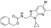 (6-BROMO-3-CYCLOPROPYL-5-METHYL-3H-IMIDAZO[4,5-B]PYRIDIN-2-YLMETHYL)-CARBAMIC ACID BENZYL ESTER Struktur