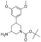 TERT-BUTYL 3-AMINO-5-(3,5-DIMETHOXYPHENYL)PIPERIDINE-1-CARBOXYLATE Struktur