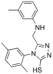 4-(2,5-DIMETHYLPHENYL)-5-(((3-METHYLPHENYL)AMINO)METHYL)-4H-1,2,4-TRIAZOLE-3-THIOL Struktur