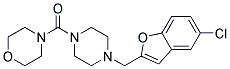 4-((4-[(5-CHLORO-1-BENZOFURAN-2-YL)METHYL]PIPERAZIN-1-YL)CARBONYL)MORPHOLINE Struktur