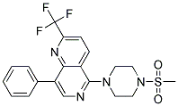 5-[4-(METHYLSULFONYL)PIPERAZIN-1-YL]-8-PHENYL-2-(TRIFLUOROMETHYL)-1,6-NAPHTHYRIDINE Struktur