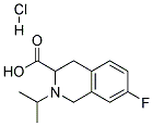 7-FLUORO-2-ISOPROPYL-1,2,3,4-TETRAHYDRO-ISOQUINOLINE-3-CARBOXYLIC ACID HYDROCHLORIDE Struktur