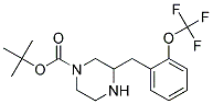 3-(2-TRIFLUOROMETHOXY-BENZYL)-PIPERAZINE-1-CARBOXYLIC ACID TERT-BUTYL ESTER Struktur