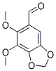 6,7-DIMETHOXY-1,3-BENZODIOXOLE-5-CARBALDEHYDE Struktur