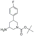 TERT-BUTYL 3-AMINO-5-(4-FLUOROPHENYL)PIPERIDINE-1-CARBOXYLATE Struktur