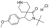 2-TERT-BUTYL-4-(4-METHOXYPHENYL)-2,8-DIAZASPIRO[4.5]DECAN-1-ONE HYDROCHLORIDE Struktur