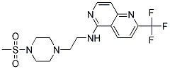 N-(2-[4-(METHYLSULFONYL)PIPERAZIN-1-YL]ETHYL)-2-(TRIFLUOROMETHYL)-1,6-NAPHTHYRIDIN-5-AMINE Struktur