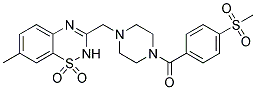 7-METHYL-3-((4-[4-(METHYLSULFONYL)BENZOYL]PIPERAZIN-1-YL)METHYL)-2H-1,2,4-BENZOTHIADIAZINE 1,1-DIOXIDE Struktur