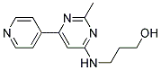 3-[(2-METHYL-6-PYRIDIN-4-YLPYRIMIDIN-4-YL)AMINO]PROPAN-1-OL Struktur