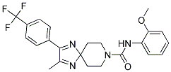 N-(2-METHOXYPHENYL)-2-METHYL-3-[4-(TRIFLUOROMETHYL)PHENYL]-1,4,8-TRIAZASPIRO[4.5]DECA-1,3-DIENE-8-CARBOXAMIDE Struktur