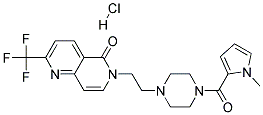 6-(2-(4-[(1-METHYL-1H-PYRROL-2-YL)CARBONYL]PIPERAZIN-1-YL)ETHYL)-2-(TRIFLUOROMETHYL)-1,6-NAPHTHYRIDIN-5(6H)-ONE HYDROCHLORIDE Struktur