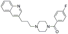 3-(3-[4-(4-FLUOROBENZOYL)PIPERAZIN-1-YL]PROPYL)QUINOLINE Struktur