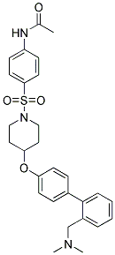 N-(4-([4-((2'-[(DIMETHYLAMINO)METHYL]BIPHENYL-4-YL)OXY)PIPERIDIN-1-YL]SULFONYL)PHENYL)ACETAMIDE Struktur