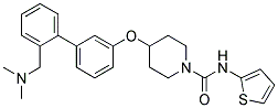 4-((2'-[(DIMETHYLAMINO)METHYL]BIPHENYL-3-YL)OXY)-N-2-THIENYLPIPERIDINE-1-CARBOXAMIDE Struktur