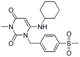 6-CYCLOHEXYLAMINO-1-(4-METHANESULFONYL-BENZYL)-3-METHYL-1H-PYRIMIDINE-2,4-DIONE Struktur