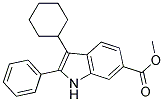 3-CYCLOHEXYL-2-PHENYL-1H-INDOLE-6-CARBOXYLIC ACID METHYL ESTER Struktur