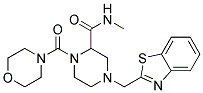 4-(1,3-BENZOTHIAZOL-2-YLMETHYL)-N-METHYL-1-(MORPHOLIN-4-YLCARBONYL)PIPERAZINE-2-CARBOXAMIDE Struktur