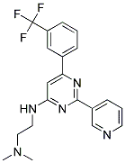 N,N-DIMETHYL-N'-(2-PYRIDIN-3-YL-6-[3-(TRIFLUOROMETHYL)PHENYL]PYRIMIDIN-4-YL)ETHANE-1,2-DIAMINE Struktur