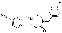 3-([4-(4-FLUOROBENZYL)-5-OXO-1,4-DIAZEPAN-1-YL]METHYL)BENZONITRILE Struktur