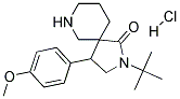 2-TERT-BUTYL-4-(4-METHOXYPHENYL)-2,7-DIAZASPIRO[4.5]DECAN-1-ONE HYDROCHLORIDE Struktur