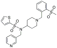 N-(1-[2-(METHYLSULFONYL)BENZYL]PIPERIDIN-4-YL)-N-(PYRIDIN-3-YLMETHYL)THIOPHENE-2-SULFONAMIDE Struktur