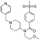 N-(2-METHOXYETHYL)-4-(METHYLSULFONYL)-N-[1-(PYRIDIN-4-YLMETHYL)PIPERIDIN-4-YL]BENZAMIDE Struktur