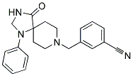 3-[(4-OXO-1-PHENYL-1,3,8-TRIAZASPIRO[4.5]DEC-8-YL)METHYL]BENZONITRILE Struktur