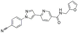 6-[1-(4-CYANOPHENYL)-1H-PYRAZOL-4-YL]-N-(2-FURYLMETHYL)NICOTINAMIDE Struktur