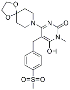 4-(1,4-DIOXA-8-AZA-SPIRO[4.5]DEC-8-YL)-6-HYDROXY-5-(4-METHANESULFONYL-BENZYL)-1-METHYL-1H-PYRIMIDIN-2-ONE Struktur