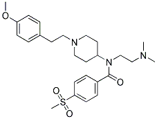 N-[2-(DIMETHYLAMINO)ETHYL]-N-(1-[2-(4-METHOXYPHENYL)ETHYL]PIPERIDIN-4-YL)-4-(METHYLSULFONYL)BENZAMIDE Struktur