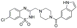 7-CHLORO-3-([4-(1H-INDOL-6-YLCARBONYL)PIPERAZIN-1-YL]METHYL)-2H-1,2,4-BENZOTHIADIAZINE 1,1-DIOXIDE Struktur