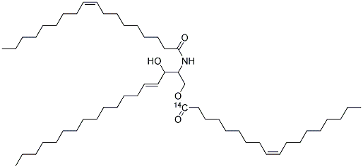 N-OLEOY-D-SPHINGOSINE, [OLEOYL-1-14C] Struktur