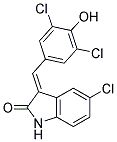 5-CHLORO-3-(3,5-DICHLORO-4-HYDROXYBENZYLIDENE)-1,3-DIHYDRO-INDOL-2-ONE Struktur