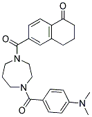 6-((4-[4-(DIMETHYLAMINO)BENZOYL]-1,4-DIAZEPAN-1-YL)CARBONYL)-3,4-DIHYDRONAPHTHALEN-1(2H)-ONE Struktur