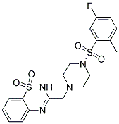 3-((4-[(5-FLUORO-2-METHYLPHENYL)SULFONYL]PIPERAZIN-1-YL)METHYL)-2H-1,2,4-BENZOTHIADIAZINE 1,1-DIOXIDE Struktur