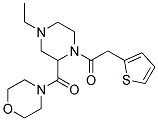 4-([4-ETHYL-1-(2-THIENYLACETYL)PIPERAZIN-2-YL]CARBONYL)MORPHOLINE Struktur