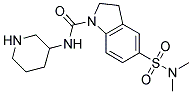 5-[(DIMETHYLAMINO)SULFONYL]-N-PIPERIDIN-3-YLINDOLINE-1-CARBOXAMIDE Struktur