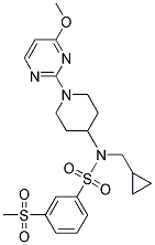 N-(CYCLOPROPYLMETHYL)-N-[1-(4-METHOXYPYRIMIDIN-2-YL)PIPERIDIN-4-YL]-3-(METHYLSULFONYL)BENZENESULFONAMIDE Struktur