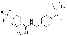 N-((1-[(1-METHYL-1H-PYRROL-2-YL)CARBONYL]PIPERIDIN-4-YL)METHYL)-2-(TRIFLUOROMETHYL)-1,6-NAPHTHYRIDIN-5-AMINE Struktur