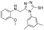 4-(3,5-DIMETHYLPHENYL)-5-(((2-METHOXYPHENYL)AMINO)METHYL)-4H-1,2,4-TRIAZOLE-3-THIOL Struktur