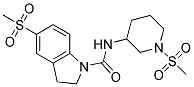 5-(METHYLSULFONYL)-N-[1-(METHYLSULFONYL)PIPERIDIN-3-YL]INDOLINE-1-CARBOXAMIDE Struktur