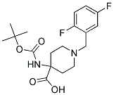 4-(TERT-BUTOXYCARBONYLAMINO)-1-(2,5-DIFLUOROBENZYL)PIPERIDINE-4-CARBOXYLIC ACID Struktur