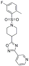 3-(5-(1-[(5-FLUORO-2-METHYLPHENYL)SULFONYL]PIPERIDIN-4-YL)-1,2,4-OXADIAZOL-3-YL)PYRIDINE Struktur