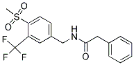 4-(METHYLSULPHONYL)-N-(3-(TRIFLUOROMETHYL)BENZYL)PHENYLACETAMIDE Struktur