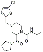 4-[(5-CHLORO-2-THIENYL)METHYL]-N-ETHYL-2-(PYRROLIDIN-1-YLCARBONYL)PIPERAZINE-1-CARBOXAMIDE Struktur