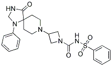 3-(4-OXO-1-PHENYL-1,3,8-TRIAZASPIRO[4.5]DEC-8-YL)-N-(PHENYLSULFONYL)AZETIDINE-1-CARBOXAMIDE Struktur