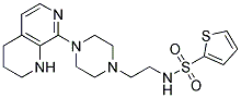 N-(2-[4-(1,2,3,4-TETRAHYDRO-1,7-NAPHTHYRIDIN-8-YL)PIPERAZIN-1-YL]ETHYL)THIOPHENE-2-SULFONAMIDE Struktur