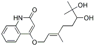 4-((E)-6,7-DIHYDROXY-3,7-DIMETHYL-OCT-2-ENYLOXY)-1H-QUINOLIN-2-ONE Struktur